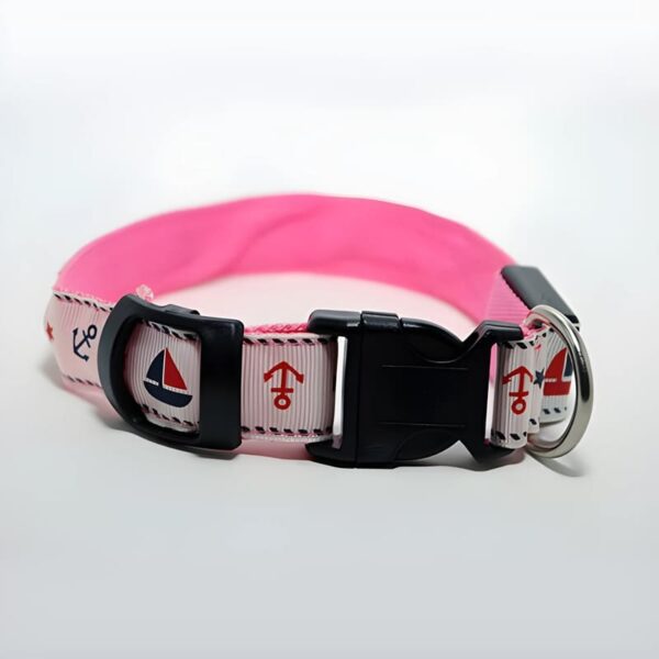 Nautical LED Light Up Dog Collar (Rechargeable) - Image 9