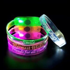 Thin style band light up 3 mode bracelets